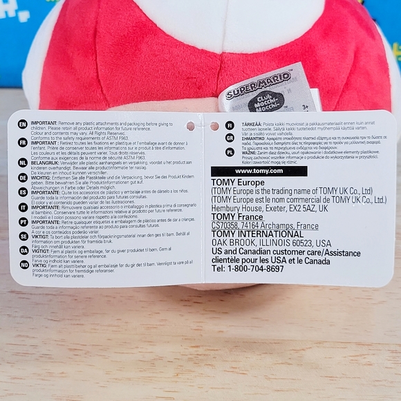 Tomy Club Mocchi Mocchi SUPER MUSHROOM JUNIOR 6" Nintendo Super Mario Game Plush - Picture 11 of 12